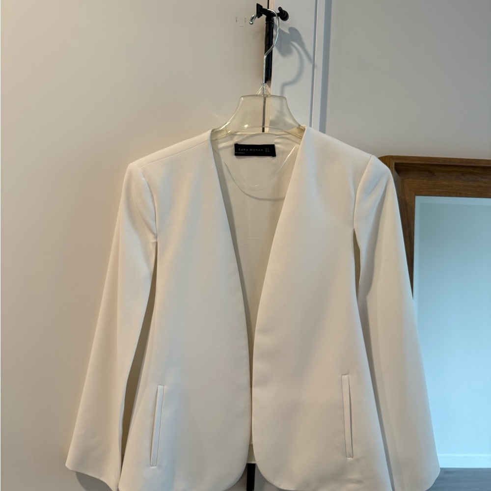 Zara Off White Women's Cape Blazer
